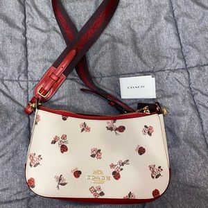 Coach Jess Baguette With Ladybug And Floral Print
